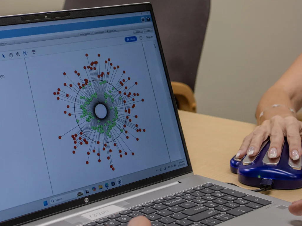 metabolic testing results analysis on computer screen at Ideal Wellness Juno Beach