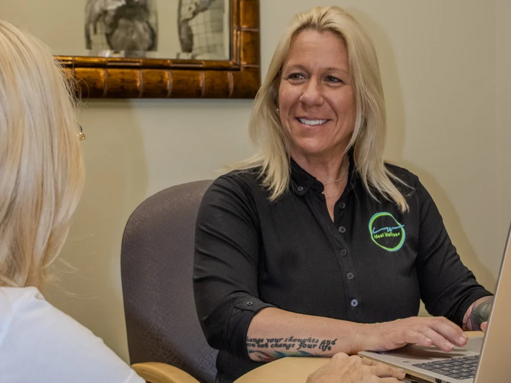 Zyto scan consultation reviewing results at Ideal Wellness Juno Beach.